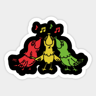 three little birds Sticker